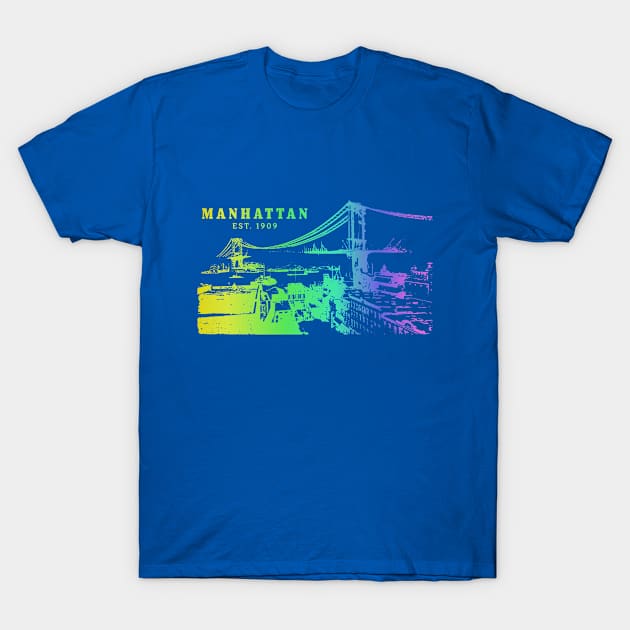 Manhattan New York gift for birthday T-Shirt by PallKris